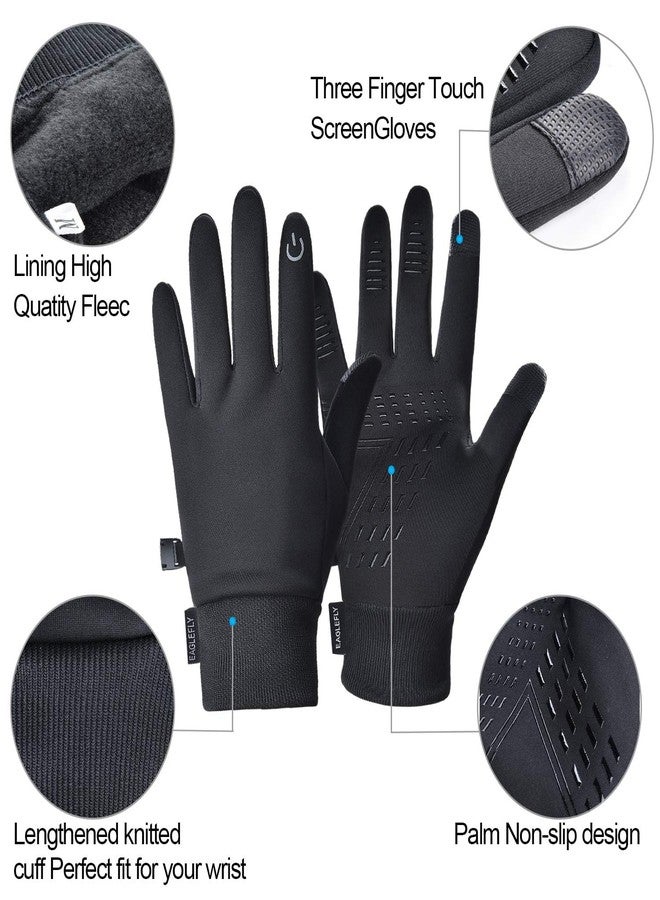 EAGLEFLY Winter Gloves Women Men Waterproof Warm Gloves with Touch Screen Fingers Thermal Glove for Men Women Running Riding Cycling Driving Windproof Water Resistant (Medium(7.09~7.72 inch)) - Image 2